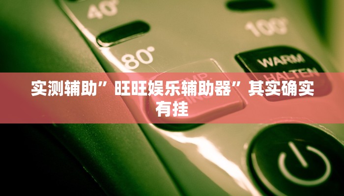 实测辅助”旺旺娱乐辅助器”其实确实有挂