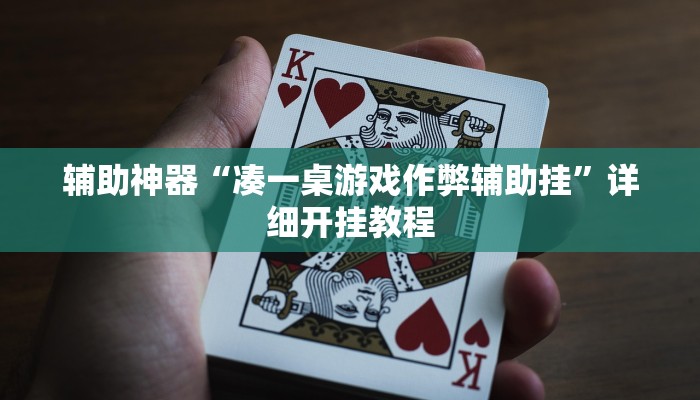 辅助神器“凑一桌游戏作弊辅助挂”详细开挂教程