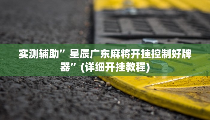 实测辅助”星辰广东麻将开挂控制好牌器”(详细开挂教程)