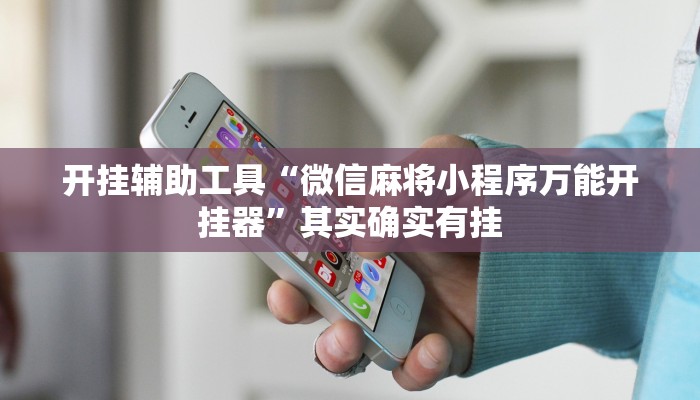 开挂辅助工具“微信麻将小程序万能开挂器”其实确实有挂