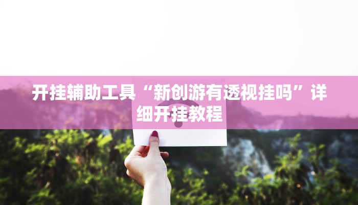 开挂辅助工具“新创游有透视挂吗”详细开挂教程