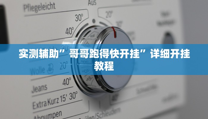 实测辅助”哥哥跑得快开挂”详细开挂教程