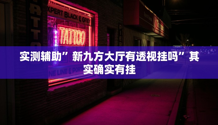 实测辅助”新九方大厅有透视挂吗”其实确实有挂
