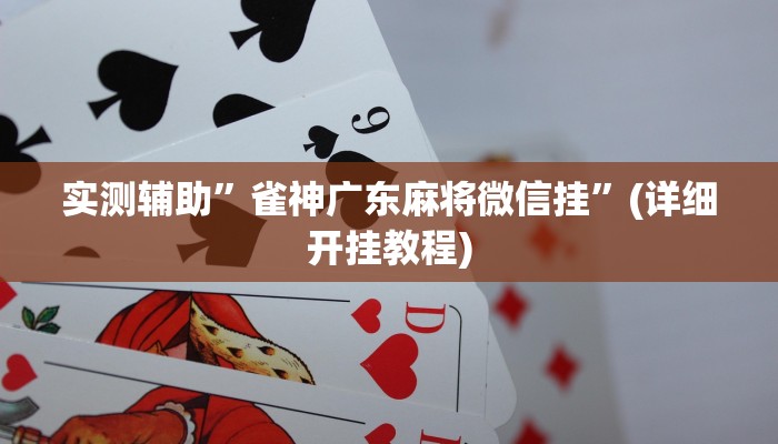 实测辅助”雀神广东麻将微信挂”(详细开挂教程)