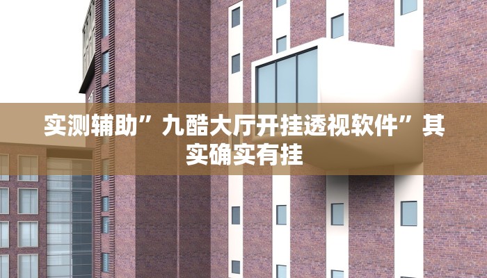实测辅助”九酷大厅开挂透视软件”其实确实有挂