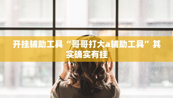 开挂辅助工具“哥哥打大a辅助工具”其实确实有挂