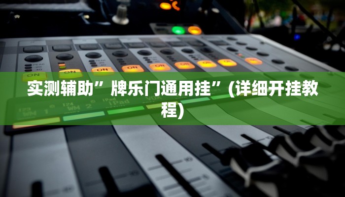 实测辅助”牌乐门通用挂”(详细开挂教程)