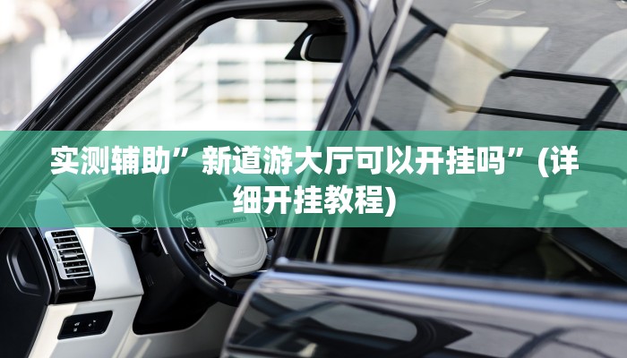 实测辅助”新道游大厅可以开挂吗”(详细开挂教程)