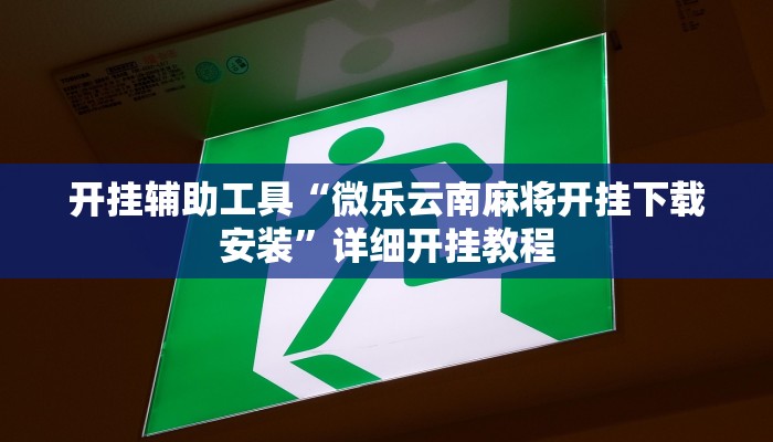开挂辅助工具“微乐云南麻将开挂下载安装”详细开挂教程