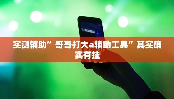 实测辅助”哥哥打大a辅助工具”其实确实有挂