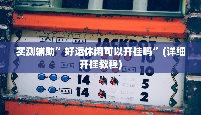 实测辅助”好运休闲可以开挂吗”(详细开挂教程)