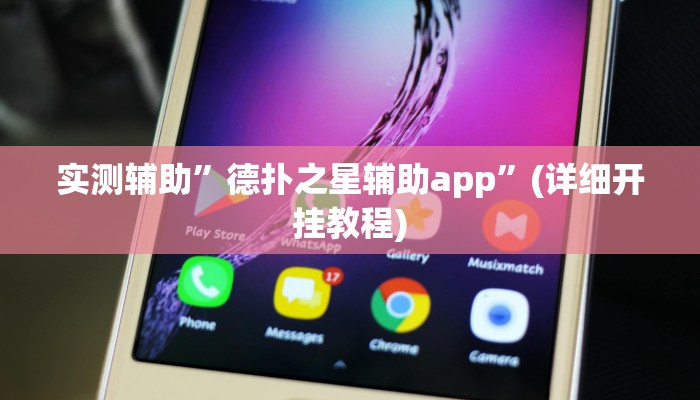 实测辅助”德扑之星辅助app”(详细开挂教程)