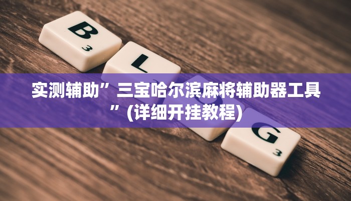 实测辅助”三宝哈尔滨麻将辅助器工具”(详细开挂教程)