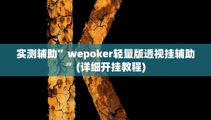实测辅助”来玩app德州通用挂”(详细开挂教程)