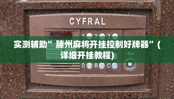 实测辅助”滕州麻将开挂控制好牌器”(详细开挂教程)