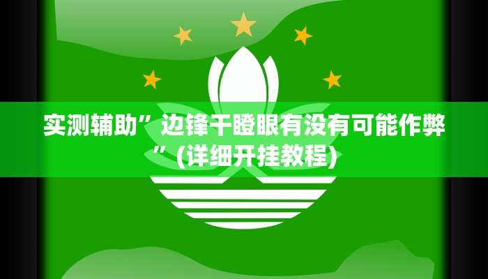 实测辅助”边锋干瞪眼有没有可能作弊”(详细开挂教程)