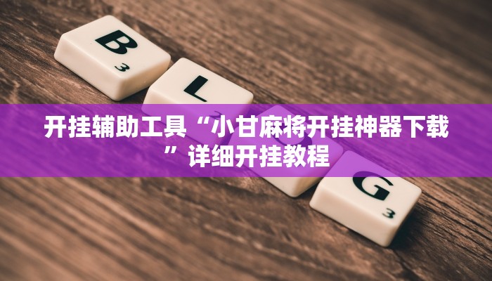 开挂辅助工具“小甘麻将开挂神器下载”详细开挂教程
