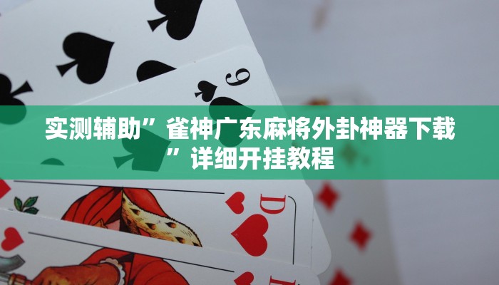 实测辅助”雀神广东麻将外卦神器下载”详细开挂教程