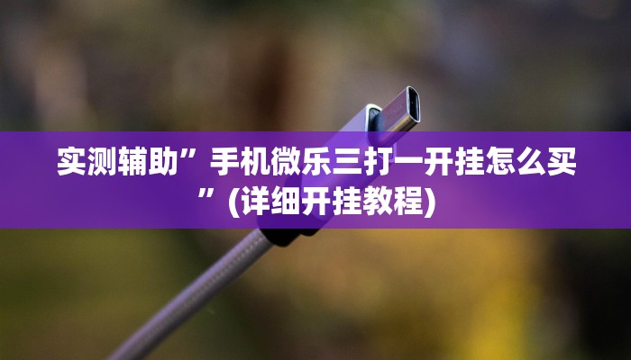 实测辅助”手机微乐三打一开挂怎么买”(详细开挂教程)