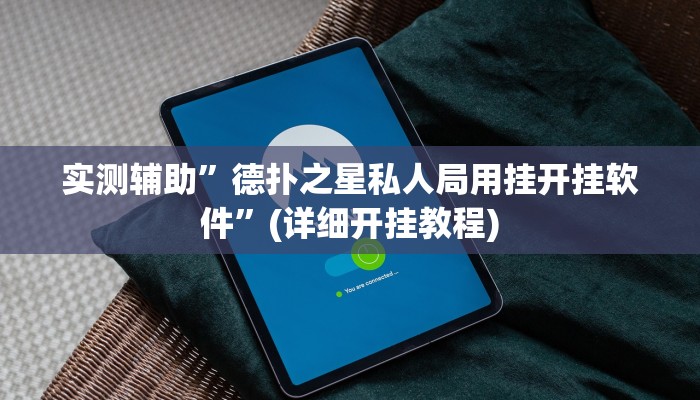 实测辅助”德扑之星私人局用挂开挂软件”(详细开挂教程)