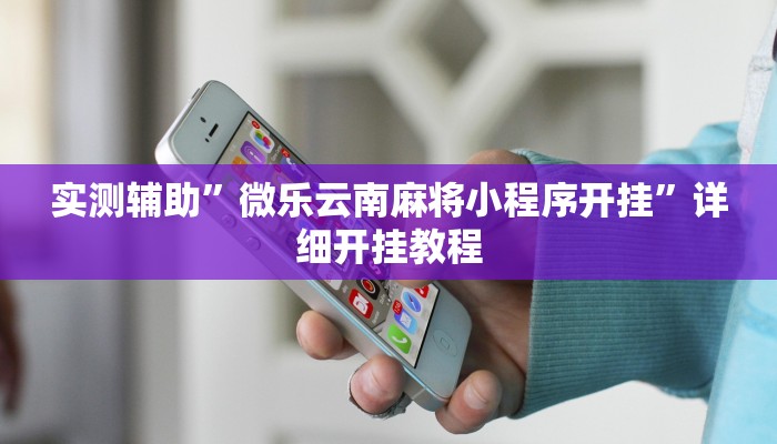 实测辅助”微乐云南麻将小程序开挂”详细开挂教程