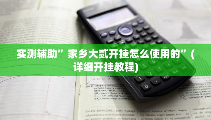 实测辅助”家乡大贰开挂怎么使用的”(详细开挂教程)