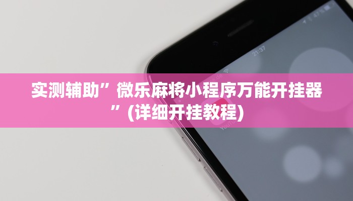 实测辅助”微乐麻将小程序万能开挂器”(详细开挂教程)