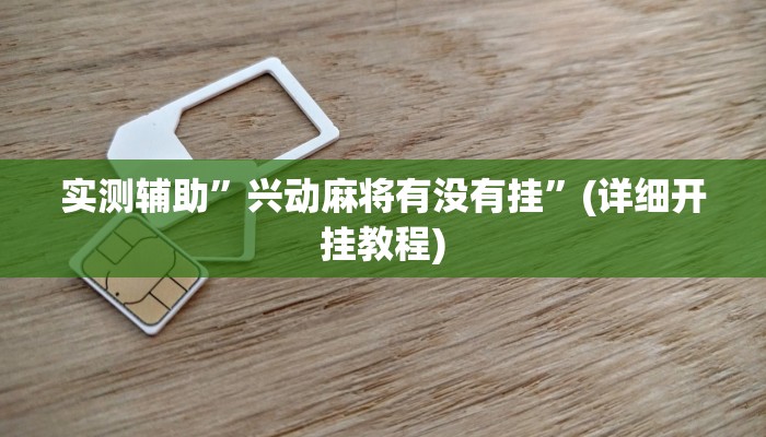 实测辅助”兴动麻将有没有挂”(详细开挂教程)