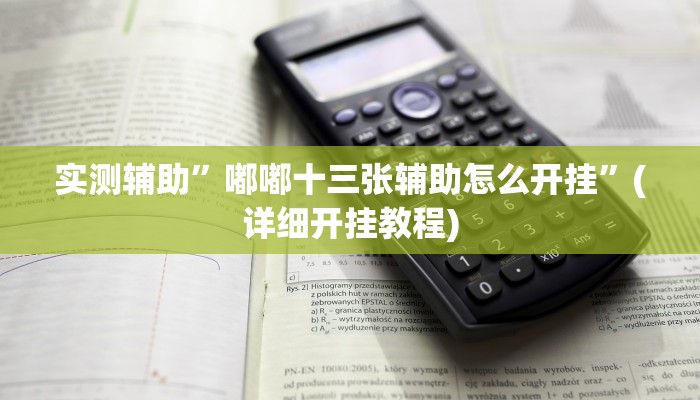 实测辅助”嘟嘟十三张辅助怎么开挂”(详细开挂教程)