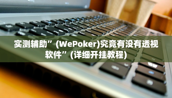 实测辅助”(WePoker)究竟有没有透视软件”(详细开挂教程)