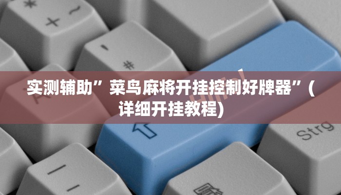 实测辅助”菜鸟麻将开挂控制好牌器”(详细开挂教程)