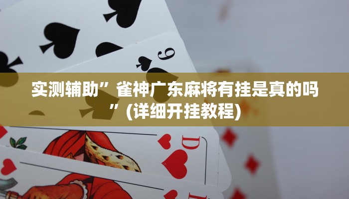 实测辅助”雀神广东麻将有挂是真的吗”(详细开挂教程)