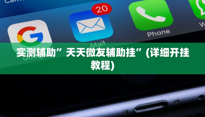 实测辅助”天天微友辅助挂”(详细开挂教程)