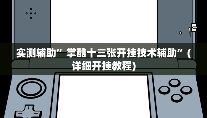 实测辅助”掌酷十三张开挂技术辅助”(详细开挂教程)