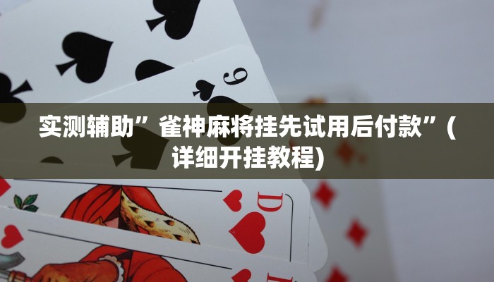 实测辅助”掌酷十三张辅助开挂”(详细开挂教程)