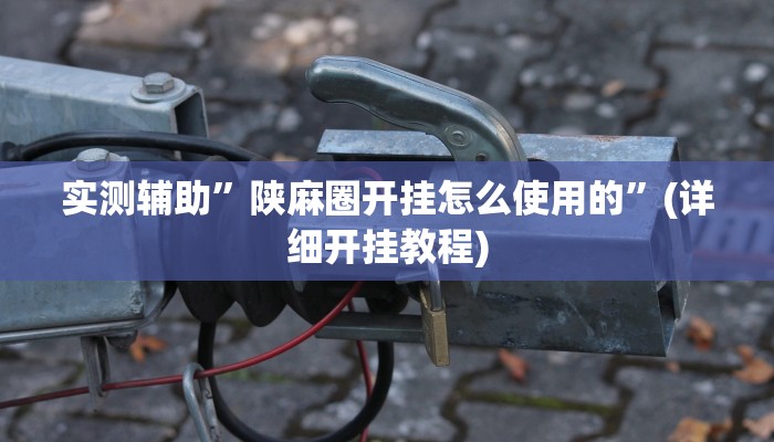 实测辅助”陕麻圈开挂怎么使用的”(详细开挂教程)
