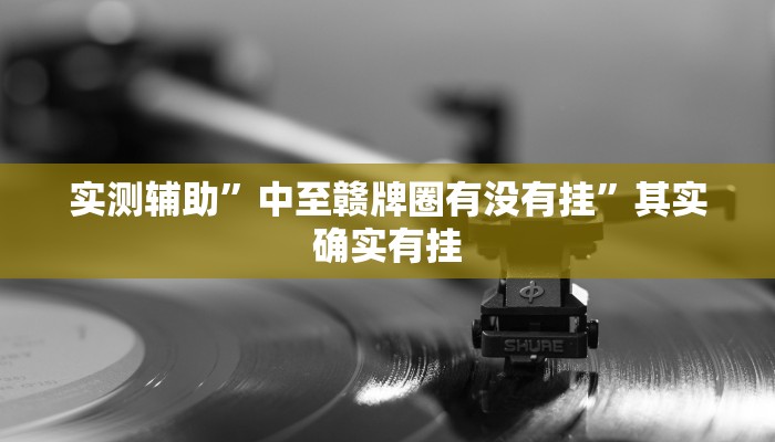 实测辅助”中至赣牌圈有没有挂”其实确实有挂
