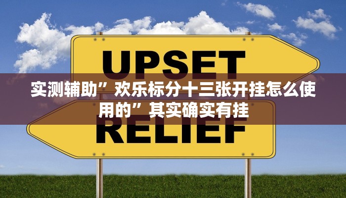 实测辅助”欢乐标分十三张开挂怎么使用的”其实确实有挂