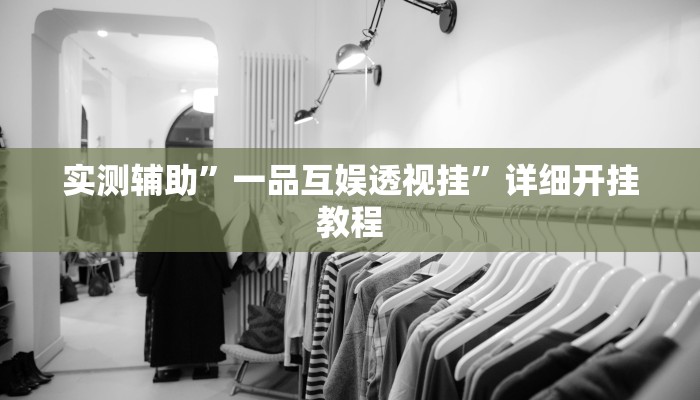 实测辅助”一品互娱透视挂”详细开挂教程