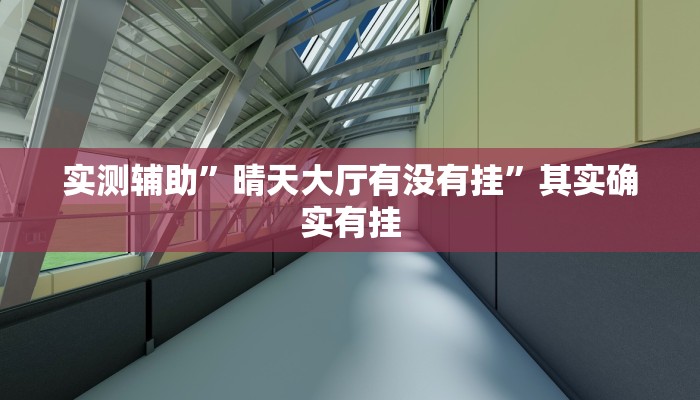 实测辅助”晴天大厅有没有挂”其实确实有挂