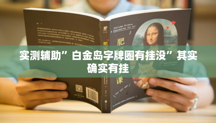 实测辅助”白金岛字牌圈有挂没”其实确实有挂
