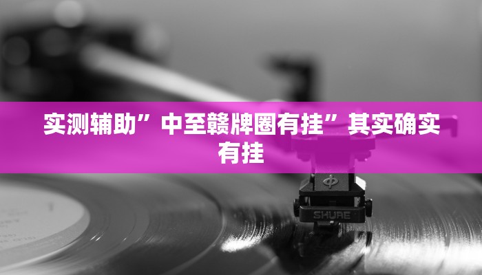 实测辅助”中至赣牌圈有挂”其实确实有挂
