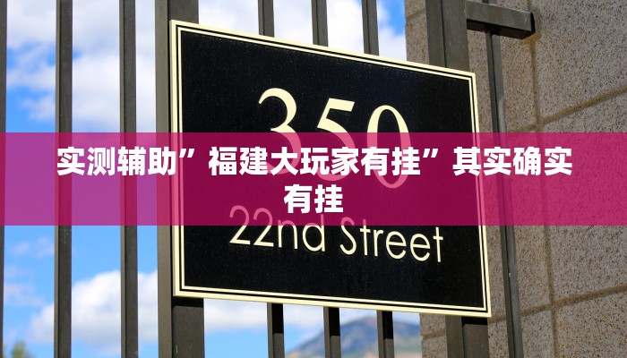 实测辅助”福建大玩家有挂”其实确实有挂