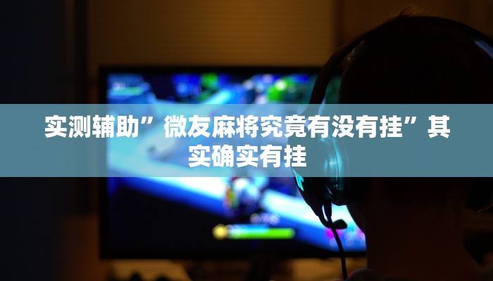 实测辅助”微友麻将究竟有没有挂”其实确实有挂