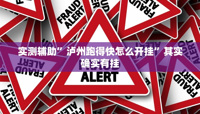 实测辅助”泸州跑得快怎么开挂”其实确实有挂