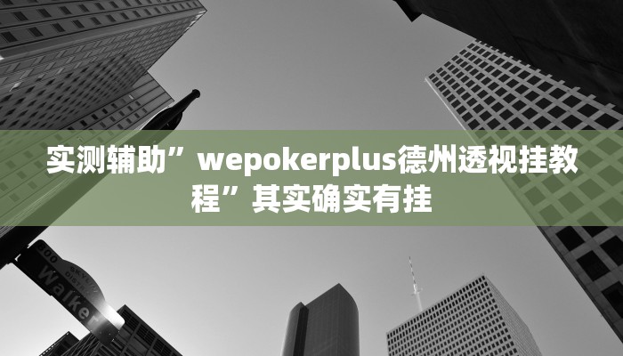 实测辅助”wepokerplus德州透视挂教程”其实确实有挂