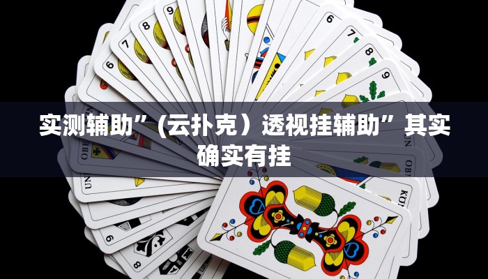 实测辅助”(云扑克）透视挂辅助”其实确实有挂